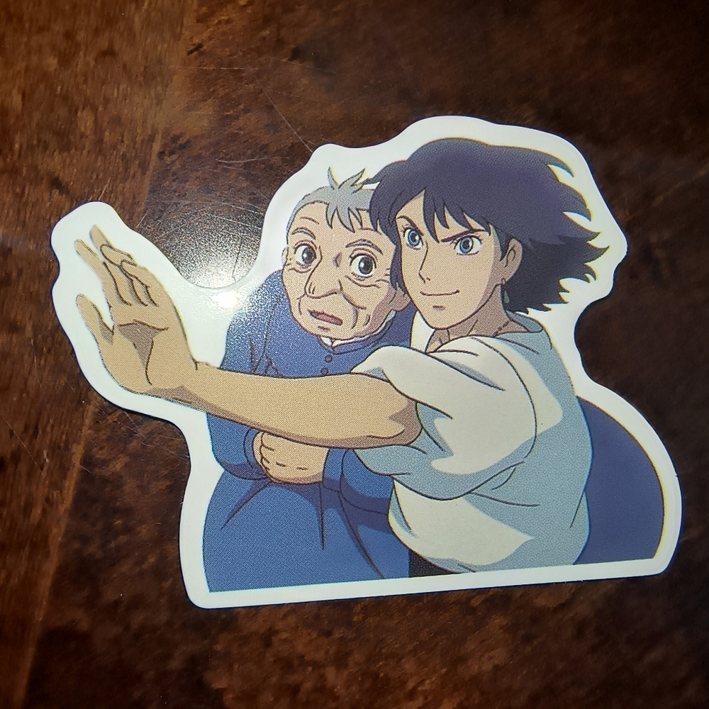 Blue & White Character Sticker Anime Studio Ghibli Howls Moving Castle